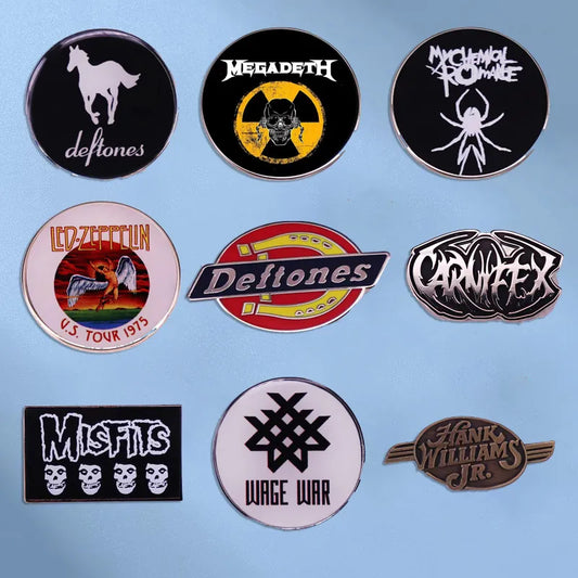 American Rock Bands Brooches