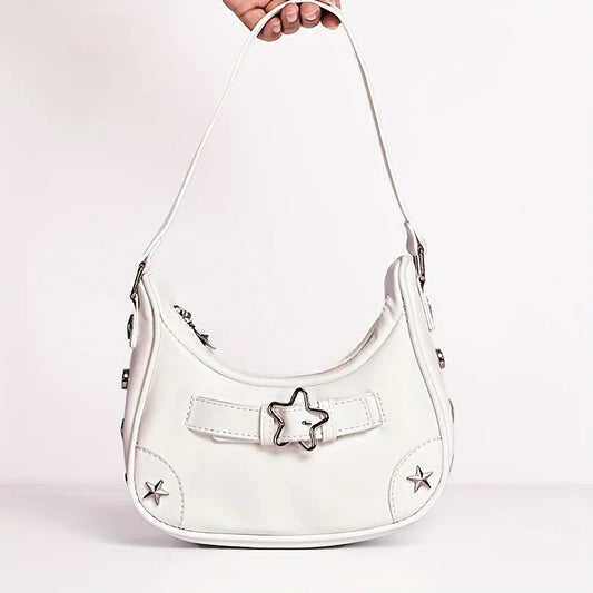 Y2K Leather Star Handbag
