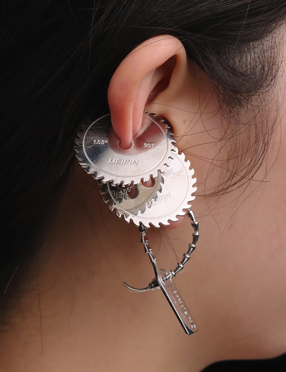 Punk Metal Gear Earrings