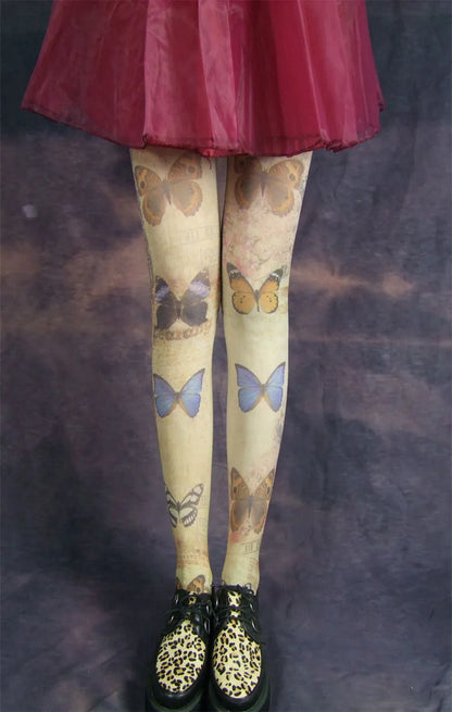 Cats Print Stockings