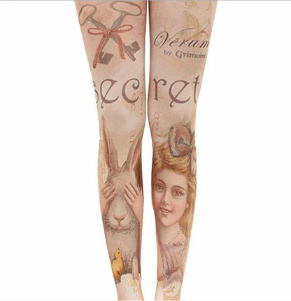 Cats Print Stockings