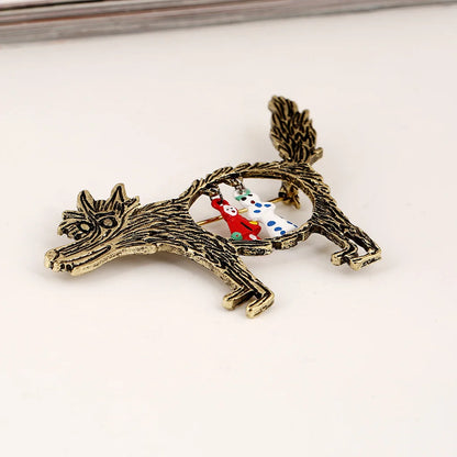 Wolf Brooch