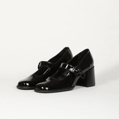 Mary Janes Genuine Leather High Heels