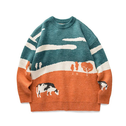 Cows O-Neck Sweater