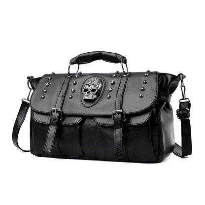 Punk Skull Leather Bag