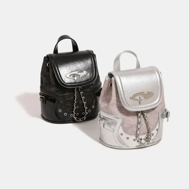 Small Pu Leather Backpack