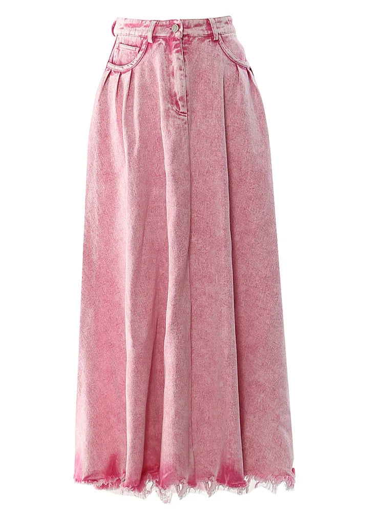 Washed Flash Rose Skirt