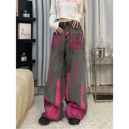 Printed Baggy Jeans