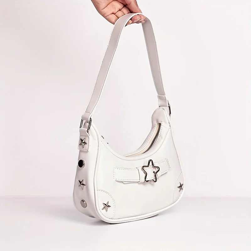 Y2K Leather Star Handbag