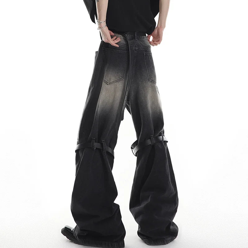 Spliced Micro Flared Jeans