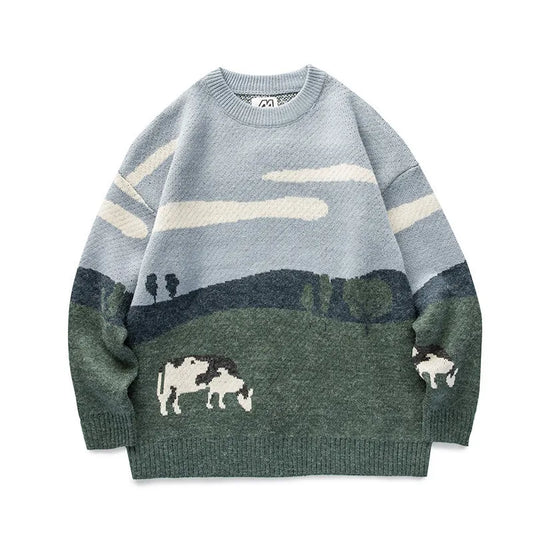 Cows O-Neck Sweater