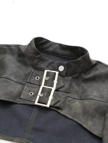 Faux Leather Assassin Ultra Cropped Jacket