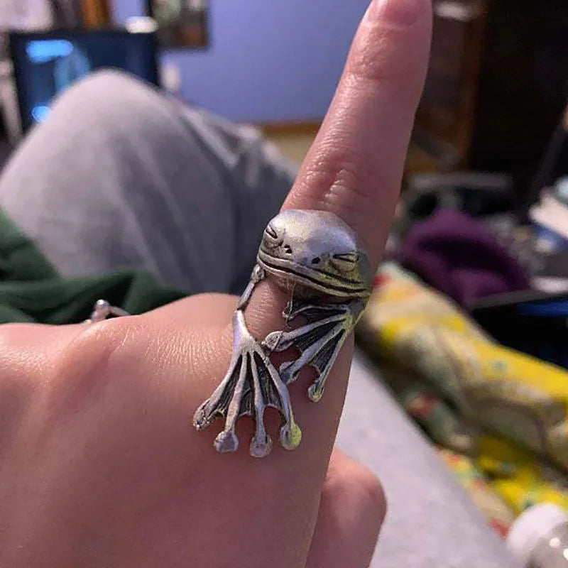 Silver Frog Ring