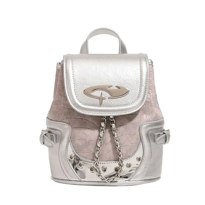 Small Pu Leather Backpack