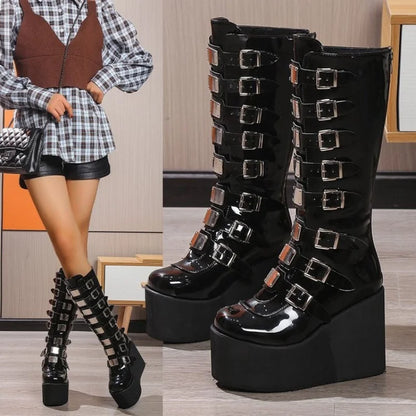 Gothic Cosplay High Heels Boots