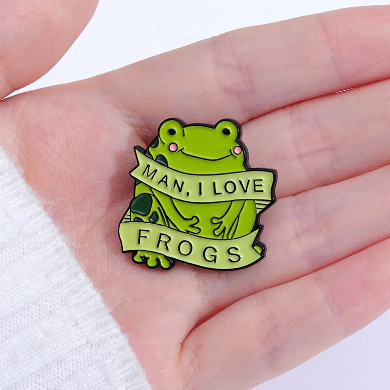 I Love Frogs Brooch