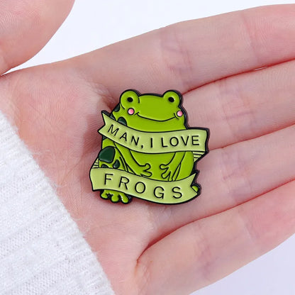 I Love Frogs Brooch