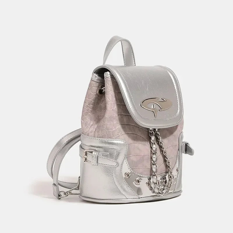 Small Pu Leather Backpack