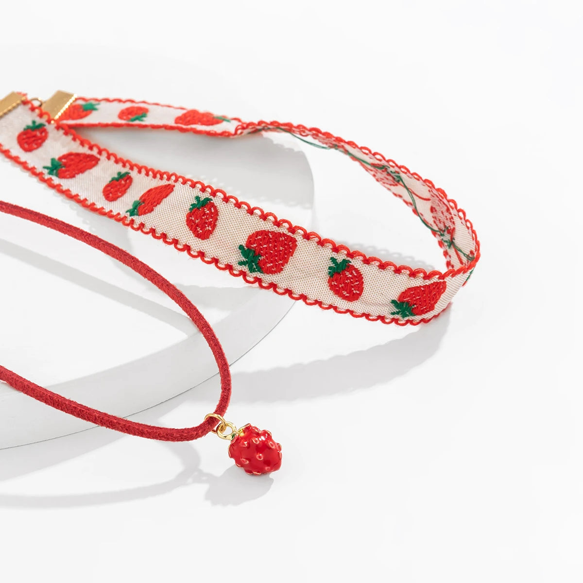 Velvet Exquisite Small Strawberry Choker