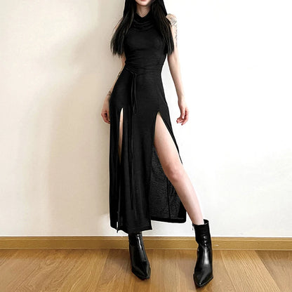 Hooded Hollow Out Dress