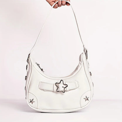 Y2K Leather Star Handbag