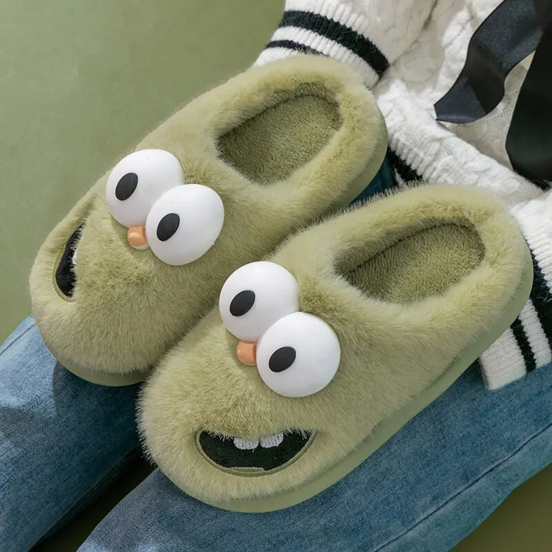 Wearing Cotton Slippers