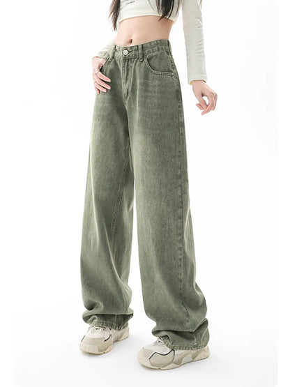 High Waist Loose Straight Leg Jeans