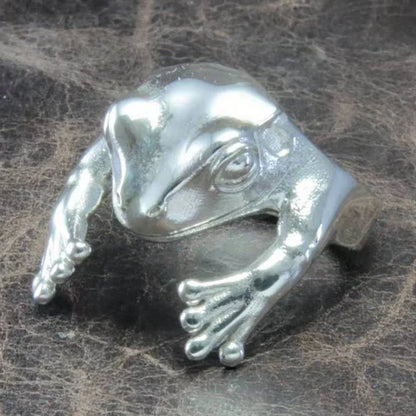 Silver Frog Ring