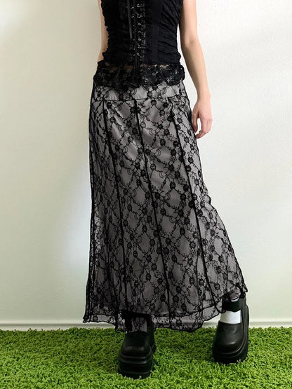 Fairycore Stitched Lace Skirt