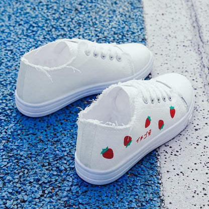 Low Anime Canvas Flat Shoes