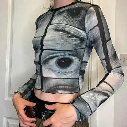 Y2K Big Eye Long Sleeve