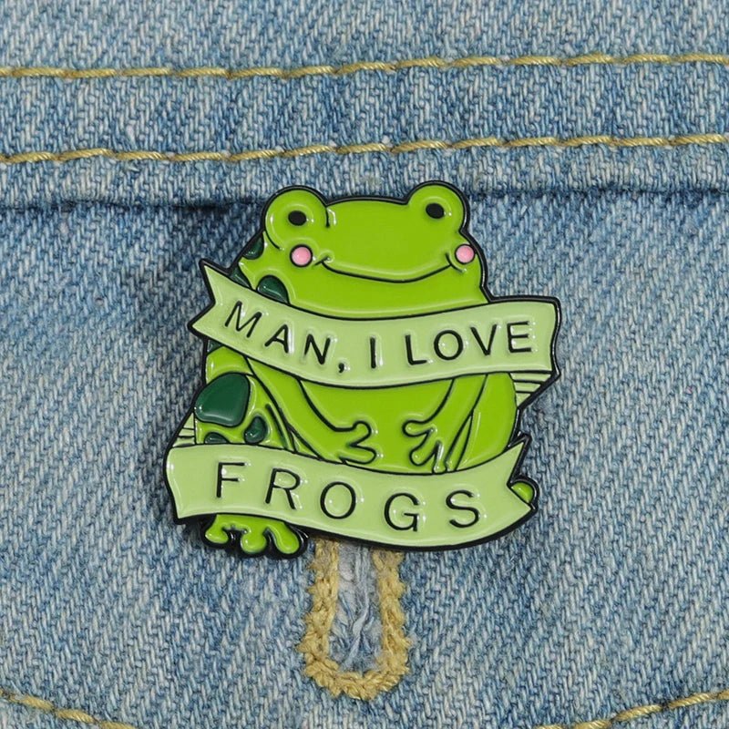 I Love Frogs Brooch