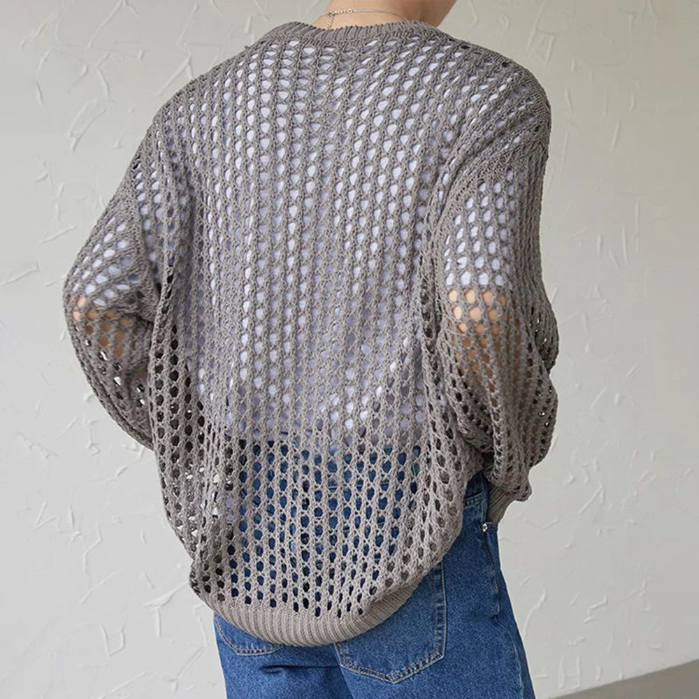 Hollow-Out See-Through Sweater