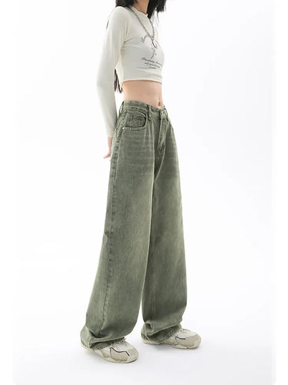 High Waist Loose Straight Leg Jeans