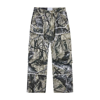 Raw Edge Multi Pocket Trousers