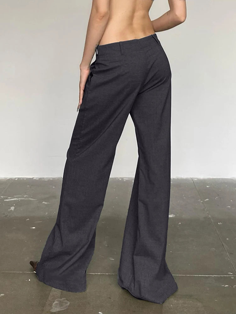 Wide Leg Suit Pants