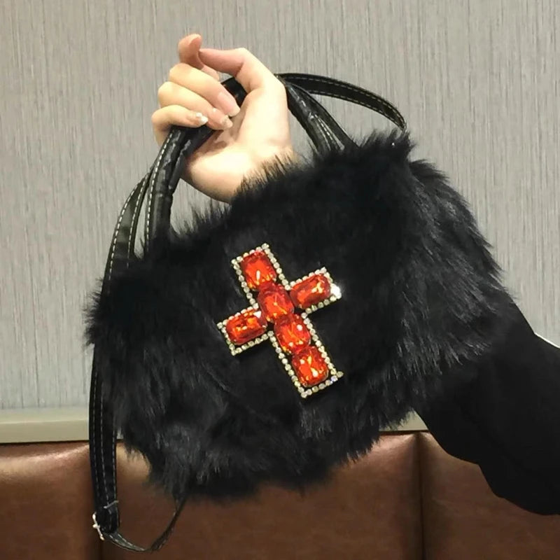 Harajuku Soft Plush Cross Bag