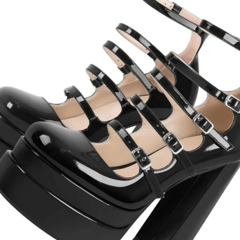 Mary Jane Platform High Heels Shoes