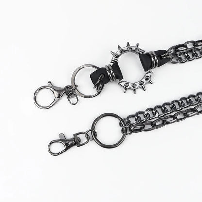 Punk Layered Chain Keychains