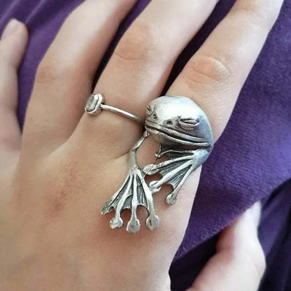 Silver Frog Ring