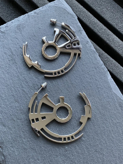 Cyberpunk Metal Drop Earring