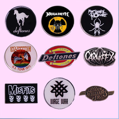 American Rock Bands Brooches