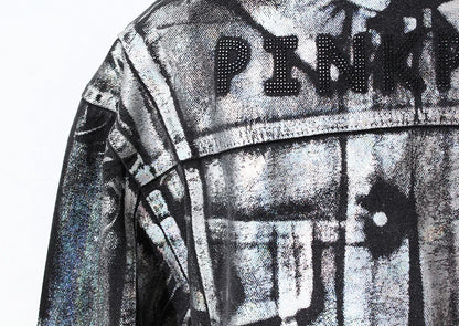 Short Denim Graffiti Jacket