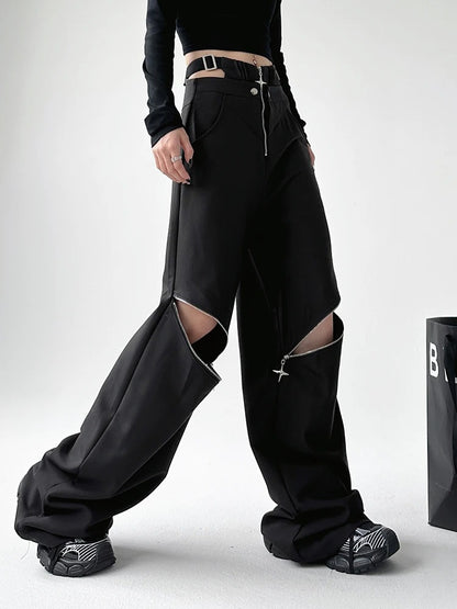 Black Gothic Cargo Pants