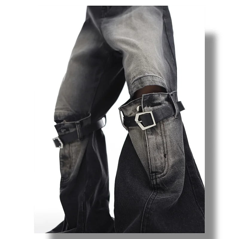 Spliced Micro Flared Jeans