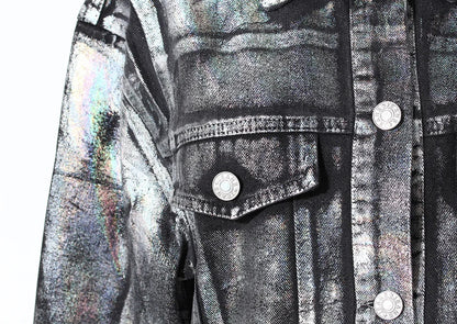 Short Denim Graffiti Jacket