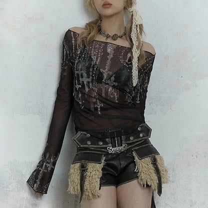 Wasteland Punk Mesh Top