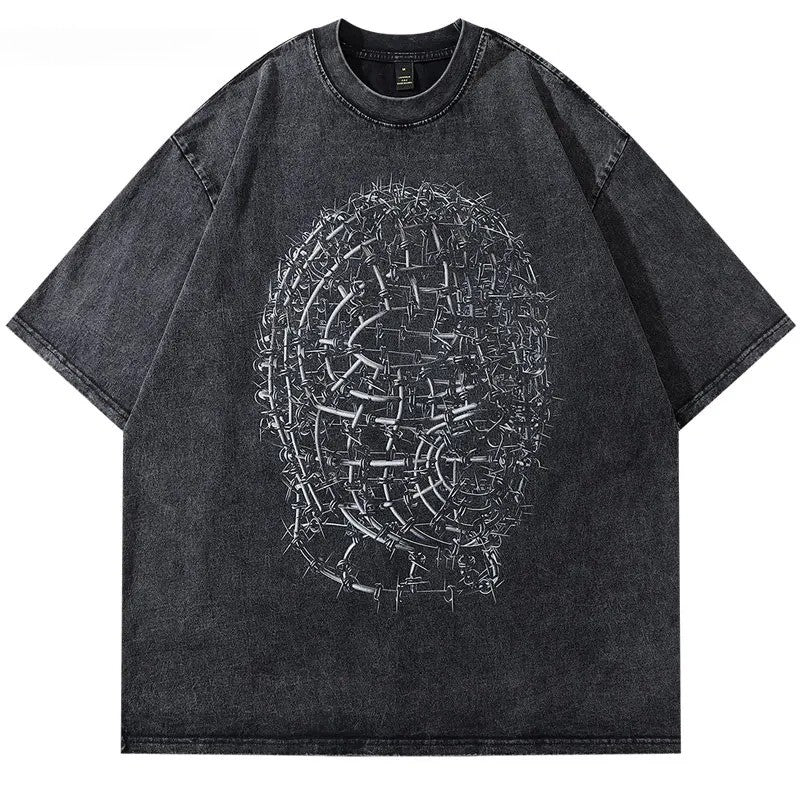 Human Head Graphic T Shirt