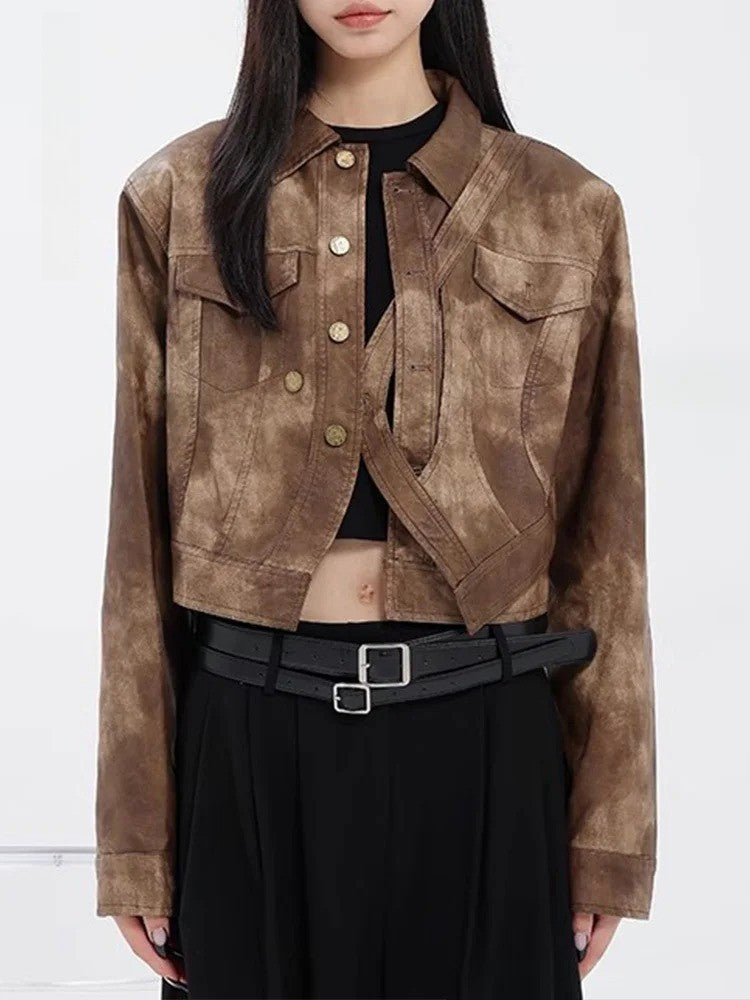 Streetwear Turn Down Collar Jacket