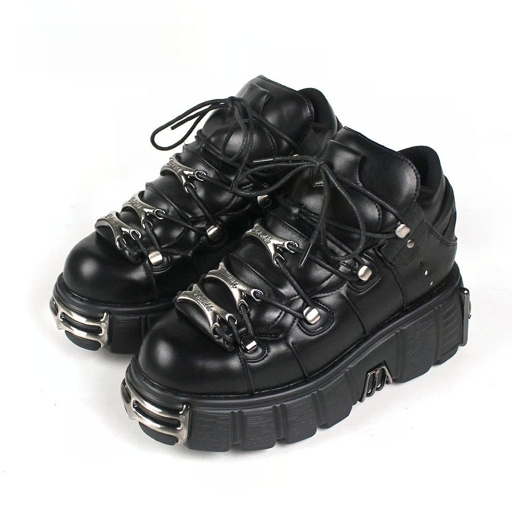 Punk Lace-up Ankle Boots